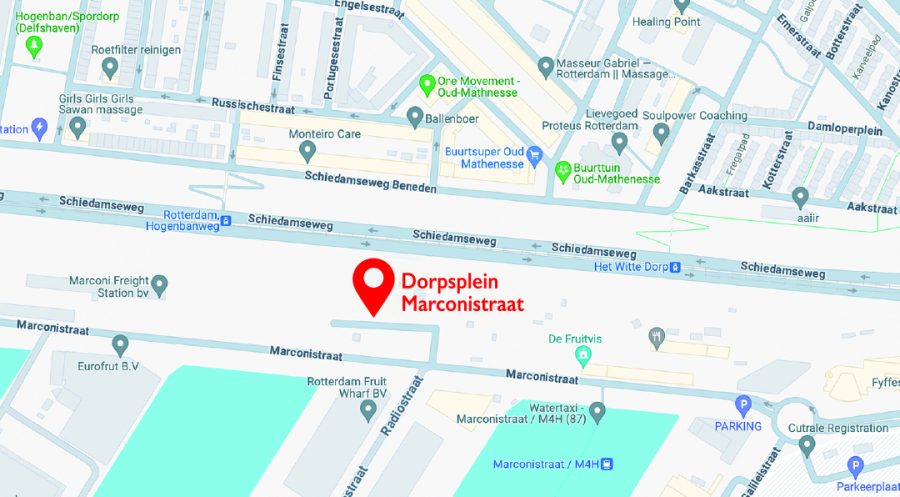 Locatie Dorpsplein Marconistraat-plattegrond